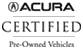 Acura Certificado Este vehículo tiene Acura certificación OEM